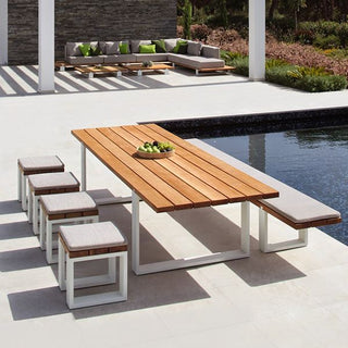 VIGOR TEAK TABLE, STOOL AND BENCH