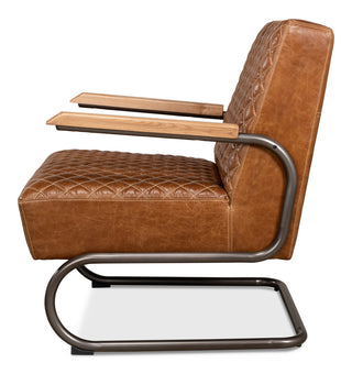 Beverly Hills Chair, Cuba Brown Leather [28890]