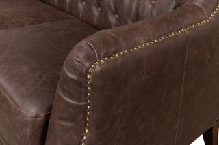 Brooks Leather Tufted 2 Seat Sofa [28927]