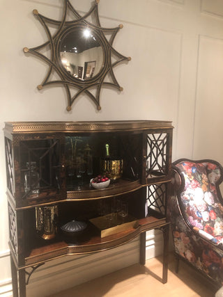 Chocolate Garden Bar & Curio Cabinet