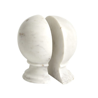 S/2 marble sphere bookends