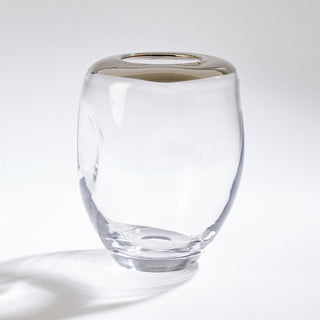 ORGANIC FORMED VASE-PLATINUM RIM