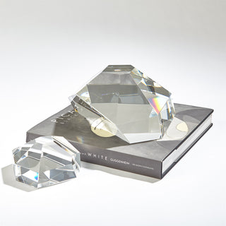 CRYSTAL PAPER WEIGHT-CLEAR