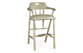 Smokers Style Grey Oak Bar Stool 495887-BS-GYO