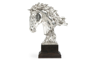 White Stainless Steel Stallion Horse Head