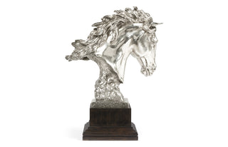 White Stainless Steel Stallion Horse Head