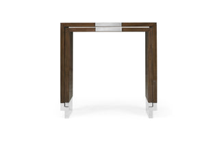 Campaign Style Dark Santos Rosewood Sliding Nesting Tables 500201-SAD