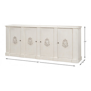 *Crested Wall Cabinet, White/White Finish R110-37