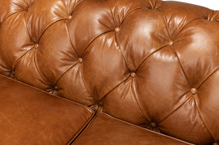 Tufted English Club Sofa, Cuba Brown [53130]