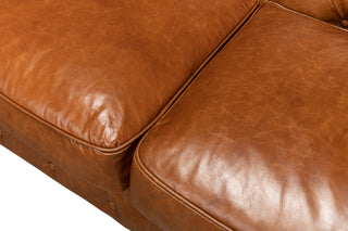 Tufted English Club Sofa, Cuba Brown [53130]