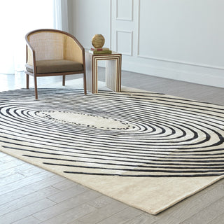 CONCENTRIC CIRCLES RUGS-FAWN