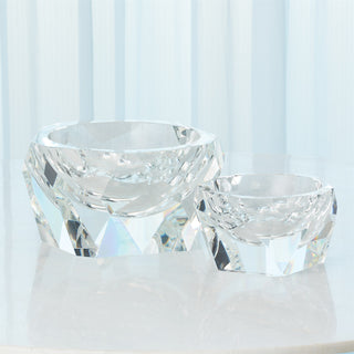 MULTI FACET CRYSTAL BOWL-CLEAR