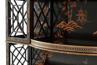 Chocolate Garden Bar & Curio Cabinet