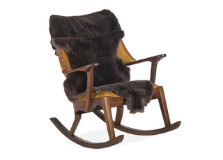 6124-R-W BRAIDING ROCKING CHAIR WALNUT WOOD