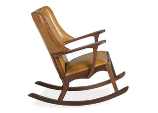 6124-R-W BRAIDING ROCKING CHAIR WALNUT WOOD