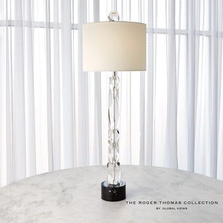 FACETTE LAMP W/BLACK MARBLE BASE