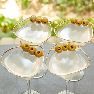 S/4 HAMMERED MARTINI GLASSES