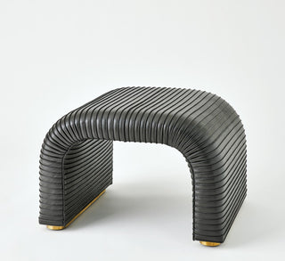 Cade Stool-Graphite Leather