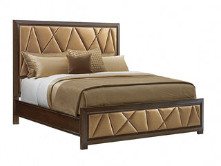 SPECTRUM UPHOLSTERED PANEL BED- CAL KING