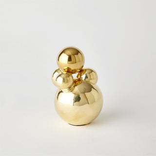 BUBBLE ORB HOLDER W/CRYSTAL SPHERE IN BRASS COLLECTION