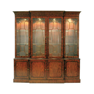 MAHOGANY BREAKFRONT CHINA CABINET