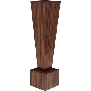 Maitland Smith Phinthly Pedestal – Zebrano Veneer with Toffee Finish, 12" x 12" x 50"