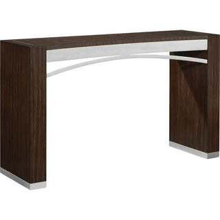 Maitland Smith  ZEBRANO VENEER INLAID CONSOLE TABLE