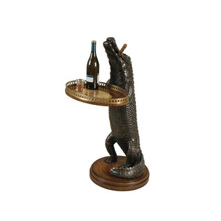 MAITLAND SMITH CAST RESIN ALLIGATOR OCCASIONAL TABLE