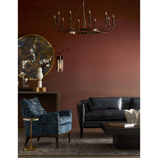 Vincent Sofa in Ink Leather – Vintage Parisian-Inspired