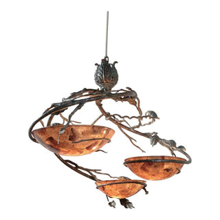 MAITLAND SMITH VERDIGRIS STEEL AND BRASS CHANDELIER-8118-19