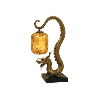 Sherwood Cast Brass Dragon Table Lamp