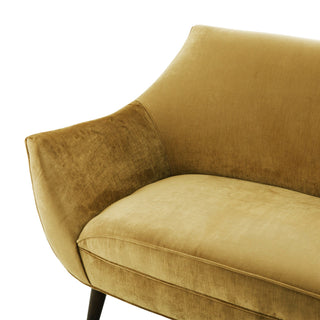 Leandro Settee in Marigold Velvet – Mid-Century Modern Design, Contract-Grade