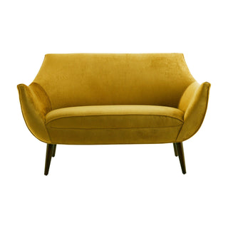 Leandro Settee in Marigold Velvet – Mid-Century Modern Design, Contract-Grade