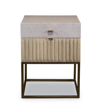 Maitland Smith 8332-32 - LINEN FRONT OCCASIONAL TABLE