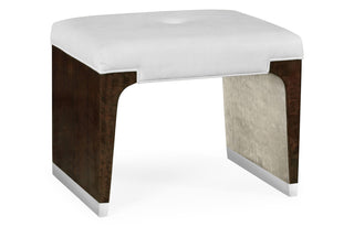 Black Eucalyptus Dressing Stool, Upholstered in COM by Distributor