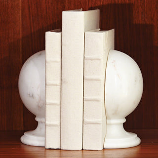 S/2 marble sphere bookends