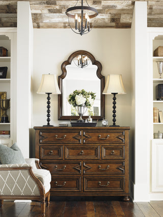 Saybrook Rustic Cherry Vertical Mirror – Coventry Hills by Lexington