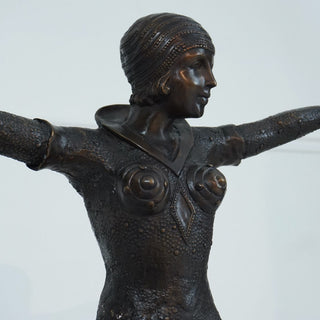 Deco Dancer Bronze Statue