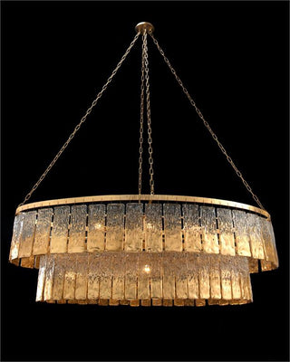 Twilight Twelve-Light Slumped Glass Chandelier