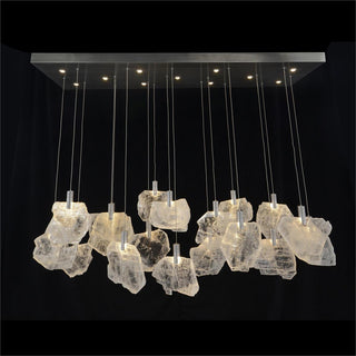 Moonlight Sonata: Selenite Pane Twenty-Nine-Light Horizontal Chandelier