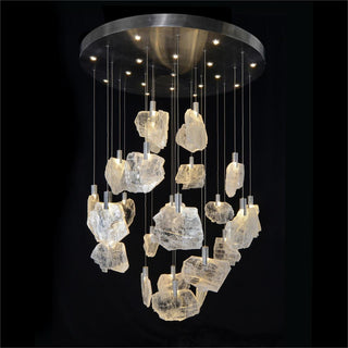 Moonlight Sonata: Selenite Pane Forty-One-Light Pendant Chandelier