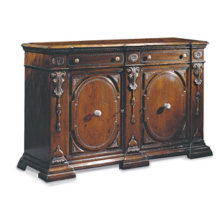 XVI CENTURY WALNUT CARVED SIDEBOARD, 2 DOORS