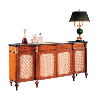 REGENCY SIDEBOARD,4DOORS,4DRAWERS, MARBLE TOP