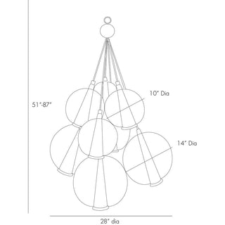 Caviar Adjustable Large Cluster Chandelier