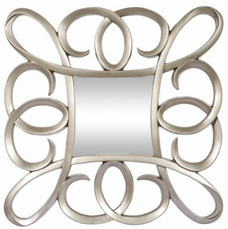 Silver Spiral Wall Mirror - Modern Reflection with a Twist for Stylish Home Decor