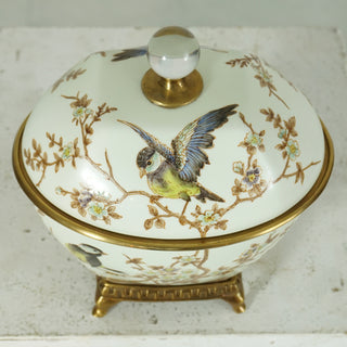 PORCELAIN BIRD/FLOWER DISH