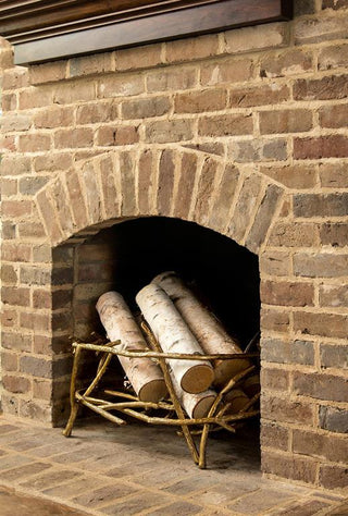 Log and Magazine Basket in Antique Gold