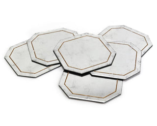 Set of Six Églomisé Placemats JRA-10949S6