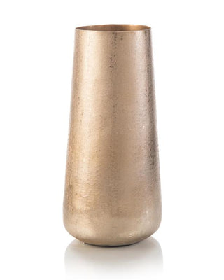 Gold Suede Aluminum Vase II