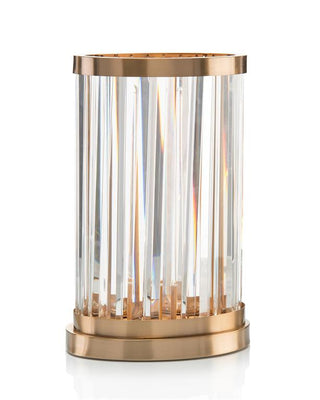 Oval Crystal Torchiere in Brass Table Lamp JRL-9653